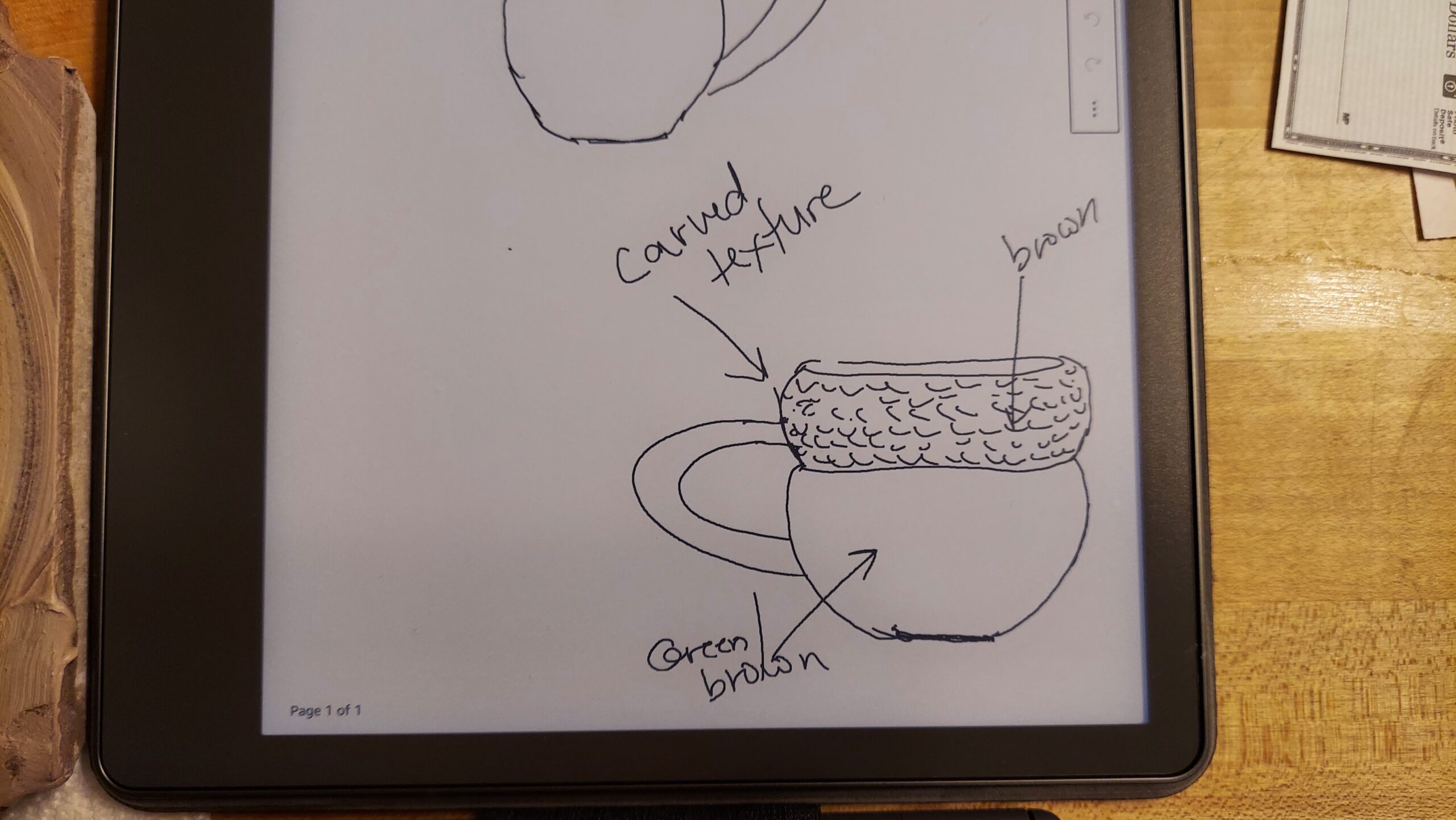 sketch for acorn mug